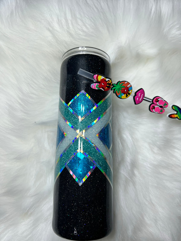 Glitter Tumbler 30oz | Shine On Every Sip + 2 Straw Toppers