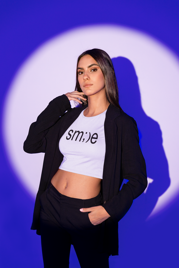 Smile Crop Top for Fashion Enthusiasts - Deguthi Creations