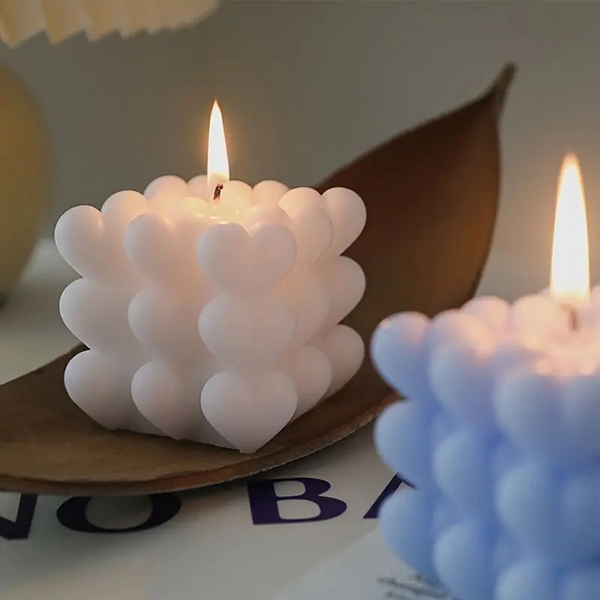 Heart Bubble Candle