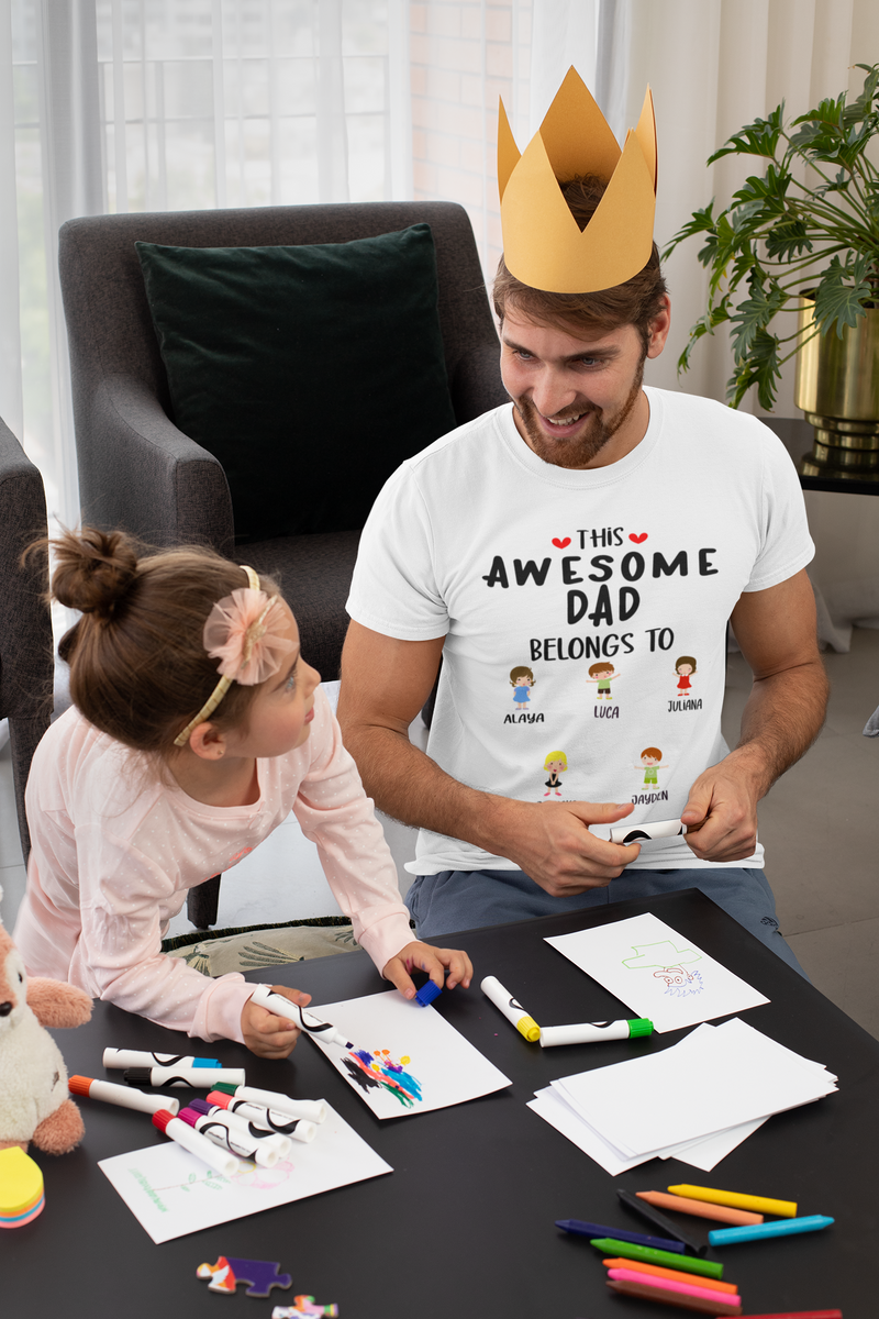 Fathers Day Custom kids clip art T-shirts - Deguthi Creations
