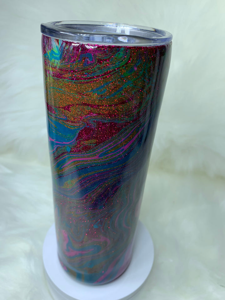 Handmade Alcohol Ink Tumbler -  Artful Thermal Bottles