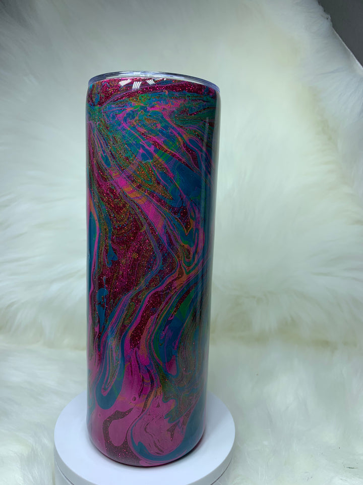 Handmade Alcohol Ink Tumbler -  Artful Thermal Bottles